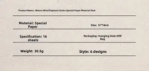 Specifications of vintage lace paper material pack showing sizes and packaging details