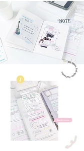 Détail d'autocollants de texte vintage avec motifs dessinés pour scrapbooking DIY