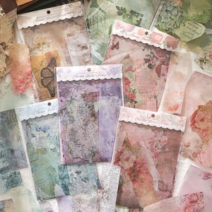 Adesivi Vintage Rococò Floreali in Carta Washi PET per Scrapbooking DIY Diario Decorativo Botanico Farfalla Estetica