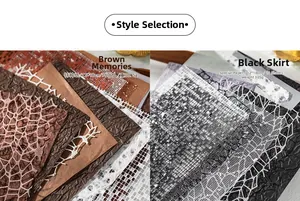 Detail of hollow lace paper with mesh texture for DIY scrapbooking and journal décor
