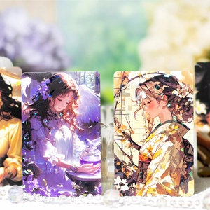 Carte decorative con illustrazioni anime e finitura perlata lucida per scrapbooking