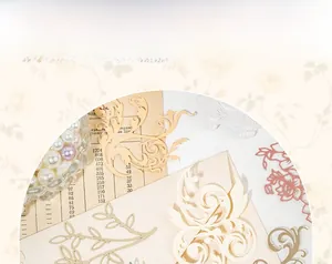 Detail of vintage laser-cut lace paper with floral patterns and retro aesthetic elements
