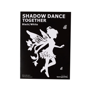 Hollow out black decorative cards with fairy silhouette for DIY scrapbooking craft