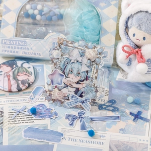 Kit de Matériel de Décoration de Sac Ita DIY Kawaii Dentelle Ruban Fleur Acrylique Künstliche Perle Autocollant Pour Collage Scrapbooking