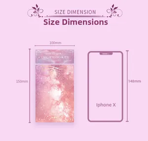 Comparaison de taille du lot de papier décoratif étoilé mesurant 100 mm par 150 mm