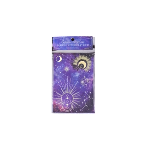 Papier à motifs célestes étoilés avec dorure dorée pour le scrapbooking créatif