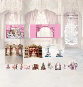 Detail of The Nutcracker theme paper craft stickers for DIY scrapbooking decoration