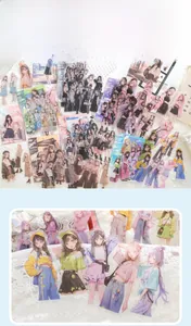 Close-up of anime girl stickers for DIY journals with trendy fashion themes