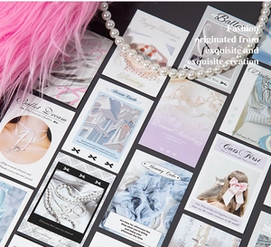 Flat lay of retro aesthetic scrapbooking stickers featuring dream castle and cat themes