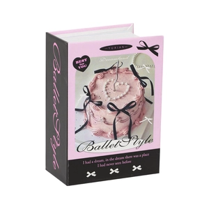 Ballet style pink and black decorative scrapbook journal featuring a bow cake design