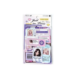 DIY decorative stickers featuring 30 pieces of colorful anime girl and social media themes
