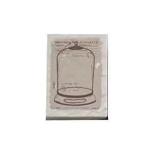 Vintage DIY bell jar decorative paper for journaling with rustic texture and stamps