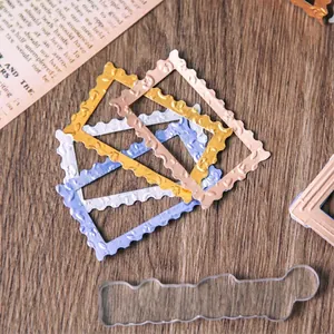 Vintage embossed frame stickers in metallic colors for DIY scrapbooking decoration