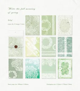 Detailansicht von Vintage-Spitzenpapier für Scrapbooking mit 10 verschiedenen Designs