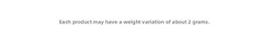 Note on product weight variation with a possible 2-gram deviation for the PET sticker pack