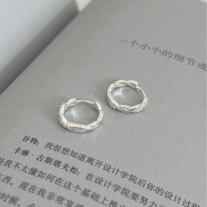 Boucles d'Oreilles Créoles Torsadées en Argent Sterling 925 Micro Pavé Strass Élégant Minimaliste Luxe Léger Bijoux pour Femme