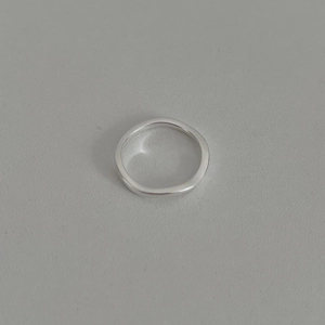 925 Sterling Silver Ring Irregular Wave Geometric Band Women Chic Minimalist Style Polished Surface Daily Fashion Jewelry