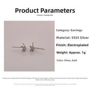 Macro shot of S925 sterling silver balloon dog stud earrings with 1g weight detail
