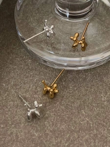 Minimalist 925 Sterling Silver Balloon Dog Stud Earrings For Women Cool Style Cute Animal Shape Small Polished Gold Platinum Plated Earring Fashion Jewelry Gift