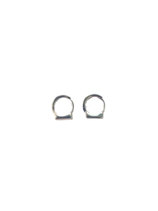 Boucles d'oreilles créoles carrées en argent 925 avec incrustation de nacre naturelle