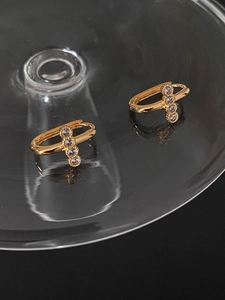 Boucles d'Oreilles Créoles en Argent Sterling 925 Avec Strass Minimaliste Plaqué Or Huggie Style Coréen Bijoux Délicats pour Femmes
