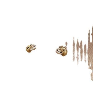 S925 sterling silver minimalist two-tone intertwined loop earrings in gold and silver