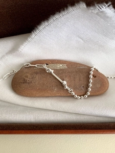 Minimalist S925 Sterling Silver Knot Bracelet for Women Niche Designer Style Korean Fashion Elegant Jewelry Adjustable Chain
