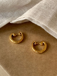 Orecchini a Cerchio Piccoli Minimalisti in Argento Sterling 925 con Forma a Onda Irregolare per Donna Gioielli Eleganti Stile Coreano
