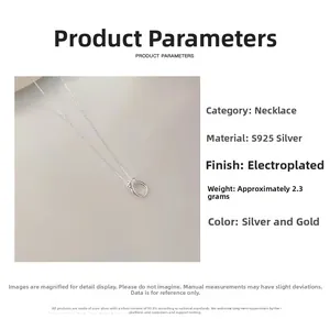 Spécifications du collier en argent sterling S925 avec pendentif nœud de 2,3g