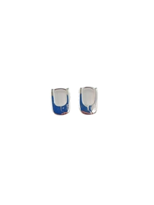 Orecchini a cerchio minimalisti a U in argento sterling S925 con finitura geometrica
