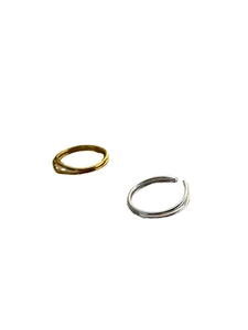Minimalist 925 sterling silver irregular metal open rings in gold and silver finish