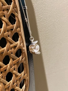 Minimalist 925 Sterling Silver Freshwater Pearl Shell Pendant Necklace For Women Korean Style Shell Clavicle Chain Jewelry Gift