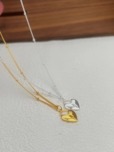 Collier Pendentif Cadenas de Cœur en Argent Sterling 925 pour Femme Chaîne à Billes Minimaliste Bijoux de Cou