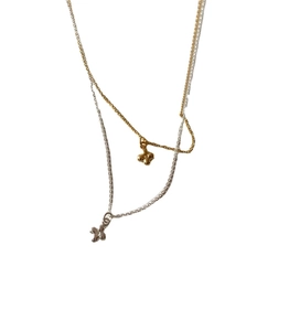 Colliers minimalistes en argent sterling 925 doré et argenté avec pendentifs fleur