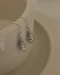 925 Sterling Silver Conch Seashell Dangle Earrings For Women Minimalist Ocean Style Spiral Texture Shell Hook Earrings Jewelry Gift