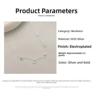 Macro view of S925 silver shell pendant necklaces with weight and plating specs