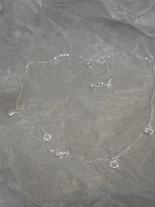 Elegant S925 sterling silver choker necklace with five small minimalist shell pendants
