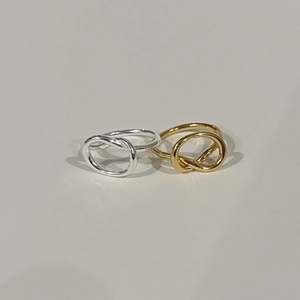 925 Sterlingsilber Minimalistisch Knoten Offener Ring Für Damen Koreanischen Stil Geometrische Verflochtene Solide Einstellbare Fingerring Schmuck