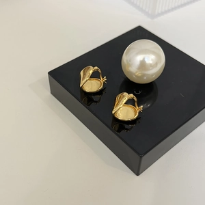 925 Argento Sterling Minimalista Annodato Cuore Orecchini a Cerchio per Donna Lucido Oro Argento Geometrico Metallo Gioielli Regalo
