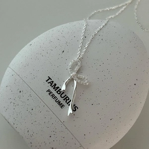 Collana con Ciondolo a Fiocco in Argento Sterling 925 per Donna Girocollo a Nastro con Strass Scintillanti Gioielli di Moda