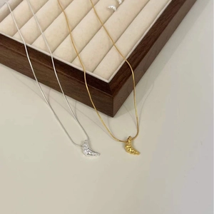 Ensemble de colliers avec pendentif croissant en argent s925, finitions or et argent