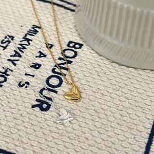 Minimalistische 925er Silber Herz Halskette mit Zirkon in Gold- und Silberfarben