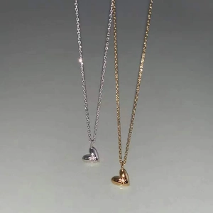 Französische 925 Sterlingsilber Herz Anhänger Halskette Für Damen Minimalistische Zierliche Stern Strass Schlüsselbeinkette Schmuck