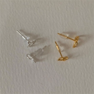 Lot de boucles d'oreilles nœud en argent sterling 925 finitions dorée et argentée