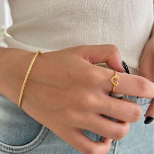 925 Sterling Silver Heart Open Ring For Women INS Style Simple Adjustable Hollow Heart Gold Silver Fashion Jewelry Gift