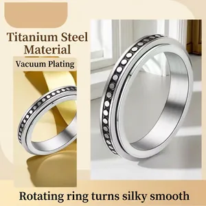 Bague rotative de 4mm en acier inoxydable poli pour soulager le stress et l'anxiété