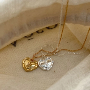 Collier Pendentif Cœur Initiale Lettre B en Argent Sterling 925 Électroplaqué Bijoux Minimalistes pour Femmes Accessoires