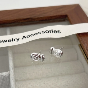 925 Sterlingsilber Spirale Strudel Ohrstecker Für Damen Minimalistisch Koreanischer Stil Geometrisch Muschelform Schmuck