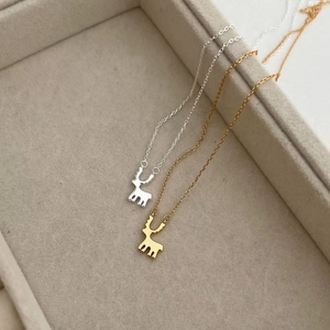 Colliers renne en argent sterling S925 en finitions argent et or au design minimaliste