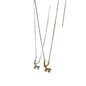 Colliers cerf minimalistes en argent sterling S925 en finitions or et argent